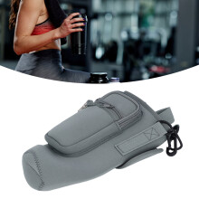 Waterproof 30oz Water Bottle Holder with Phone Pocket, Adjustable Sling Bag for Hiking