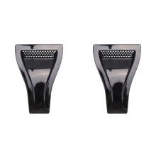 2X Universal Engine Hood Vent Louvers Air Scoop Bonnet Vent Air Intake Cover Glossy Black Car Parts Car Front Vent
