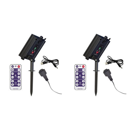 2X Solar Battery Box Kit Pack Powered Lithium Panel Light with Remote Control for Led String Strip Lamp 24V DIY