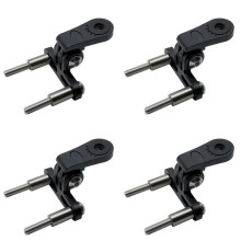 4X Cykelstrålkastarfäste Adapter för Stamfäste Cykling Frontljus LED-Lamphållare Fäste Kameratyp Kontakt