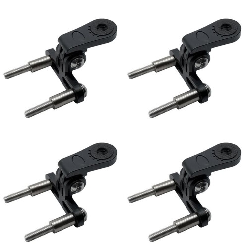 4X Bicycle Headlight Mount Adaptor for Stem Mount Cycling Front Light LED Lamp Holder Bracket Camera Type Connector