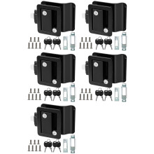 5X Serrure de Porte D'Entrée de Remorque de  RV, Loquet de Porte de Camping-Car avec Pêne Dormant à Palette, Poignée de RV pour Camion Remorque