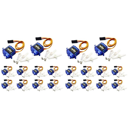 20 Pièces SG90 Micro-Servomoteur  9G pour  Robot Télécommandé Hélicoptère Avion Bateau Commandes