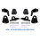 2Set Front Headlight Repair Kits for - E-CLASS W214 E260 E300 24-25 Headlamp Bracket Mount A2148206302R B 3