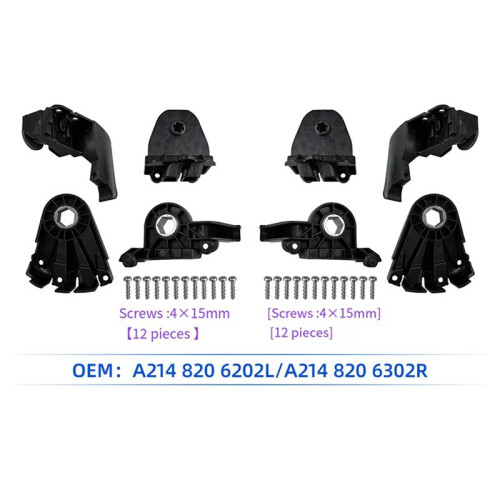 2Set Front Headlight Repair Kits for - E-CLASS W214 E260 E300 24-25 Headlamp Bracket Mount A2148206302R B 2