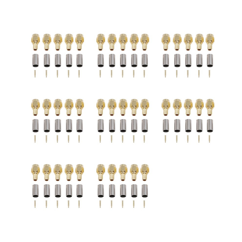 40Pcs Sma Male Plug Rf Coaxial Connector Crimp For Rg58 Rg142 Rg400 Lmr195 Rg223 4713787280935