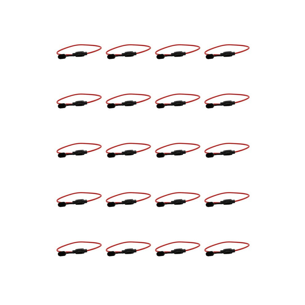 20X 14Awg Wire In- Car Automotive Blade Fuse Holder Fuseholder 20A Red 4712320733631