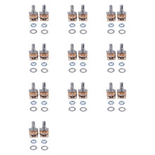20 Pzs B50K 50K Ohm 6 Terminales Potenciometro Conico Rotativo Linear Dual