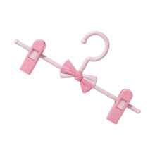 Plastik-Kinderhosenbügel Rutschfest Pink Verstellbare Hosenklemme