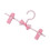 Plastic Kids Pants Hanger Telescopic Pink 53g 1