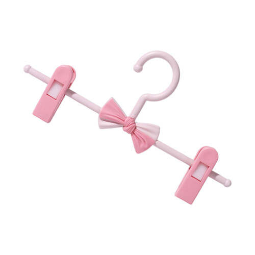 Plastic Kids Pants Hanger Telescopic Pink 53g
