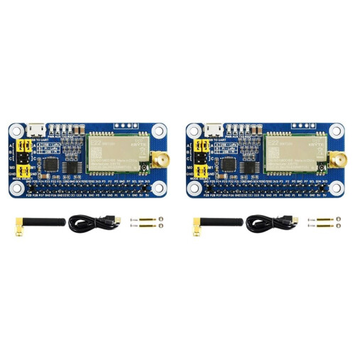 2X SX1262 LoRa HAT for Raspberry Pi Series Boards 915M Frequency Band Communication Module Support Data Transmission
