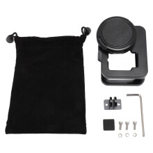 Beschermende behuizing van aluminiumlegering voor GoPro Hero13 tot en met Hero9Black actiecamera. Ontwerp met opening aan de zijkant voor het