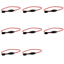 8X 14AWG Wire in- Car Automotive Blade Fuse Holder Fuseholder 20A