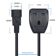 2X IEC320 C14 eine UK BS1363A Steckdose, IEC C14 Stecker eine UK 3Pin Buchse Buchse Power Adapter Kabel für PDU USV (1,8 M)