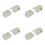 RJ9 4P4C Conector de Tomada de Telefone 200 Peças, Transparente 1
