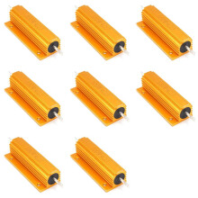 8X Guldaluminiumklädd Effektmotstånd 100W, 4 Ohm 4R