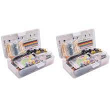 2X New Breadboard Set Electronics Component DIY Kit with Plastic Box for R3 Component Package