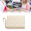PU Leather Card Holder Wallet, Coin Purse, White 8