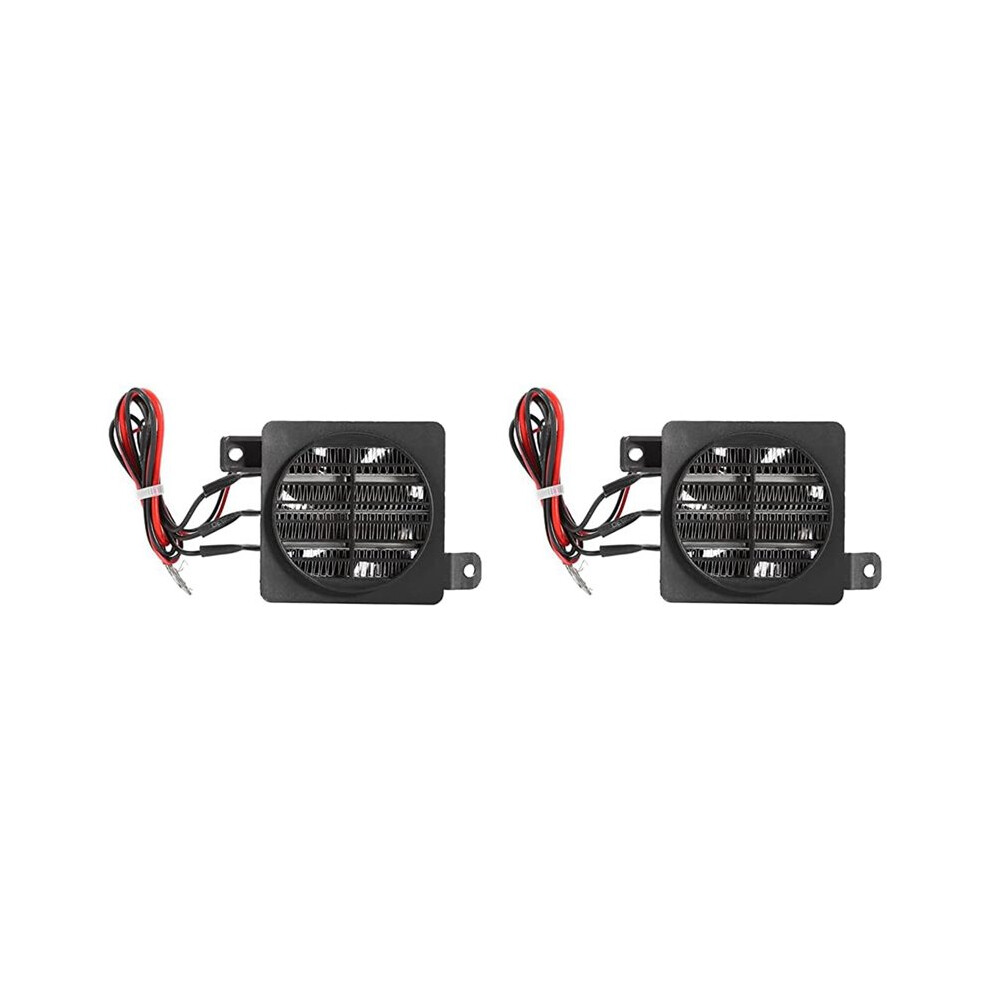 2X Ptc Fan Heater,Thermostatic Ceramics Fast Heating Air Dehumidification Fan Heater Diy Accessories (24V 200W) 4713291140701