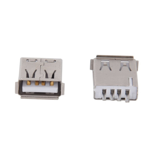 50 Pcs Straight Solder Type USB A Female Plug Jack Connector 1