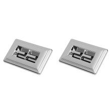 2X Master Power Door Window Driver Side for 78-91 Pickup Truck Chrome 2Button