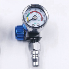 3Stück 1/4 Zoll BSP Air Regulator Valve Tool Langlebiges Kleines Endmanometer mit Düse für Sprühwerkzeug