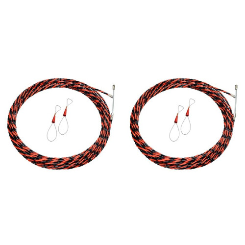 2X Electrical Threader Lead Tool 25M Cable Wire Guide Three-Strand Wall Threader Cable Stringer with Two Tighteners 1