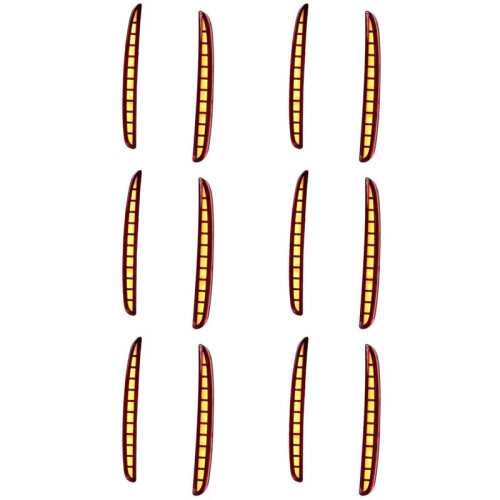 12Pcs for   Hatchback 2016 2017 2018 Multi-Function Led Rear Bumper Light Rear Fog Lamp (3 Functions)