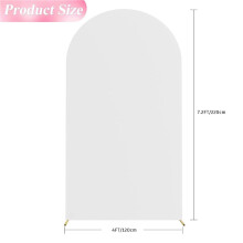 3st 7.2FT Bruiloft Boog Cover Ingerichte Bruiloft Boog Stand Covers Ronde Top voor Verjaardagsfeestje Banket Decoratie Wit
