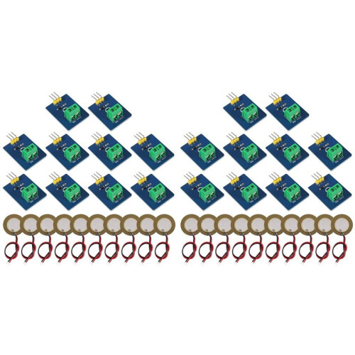 20pcs Piezoelectric Sensor Analog Ceramic Sensor Module Piezoelectricity for DIY KIT