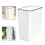 Press Type Trash Can with Cover 15L White Plastic 1