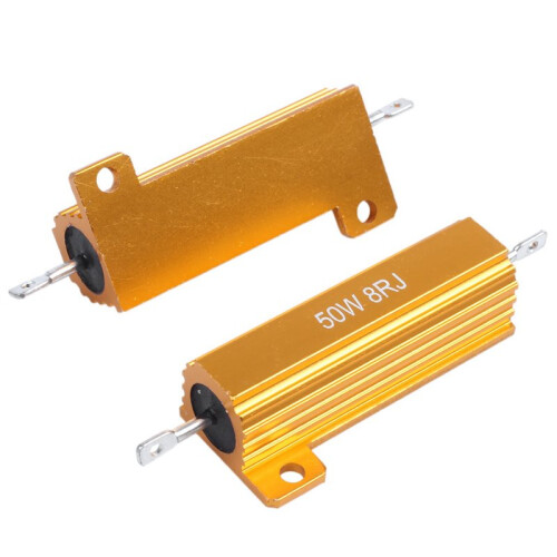 6 Pcs Electronic Aluminium Shell Resistors 5% 8 Ohm 50W 2
