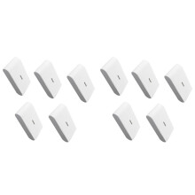 10 Stuks 433MHz Draadloze Trillingsdetector voor Glasbreuk, Instelbare Gevoeligheid, Compatibel met Alarmsystemen
