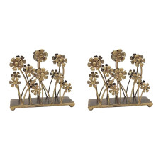 2X Vintage Iron Art Servetthållare för Bord,Solrosvävnadshållare,Cocktailservettdispenser,Rustikt Servettpappersställ