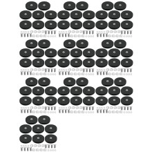 Lot de 80 Aimants Caoutchoutés Base Aimant Néodyme avec Revêtement Caoutchouc Ø 43Mm Aimants Anti-Rayures M6 Filetage Mâle Noir