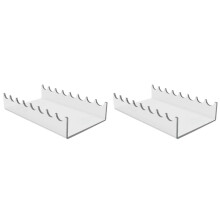 2X Double Ended Acrylic Makeup Beauty Brush Organizer Holder 8 Slots Cosmetic Storage (CLEAR) 1Pack