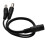kenable DC Power Splitter 2 way Adapter 2.1mm CCTV 12V PSU to 2 LED/Camera Cable 5
