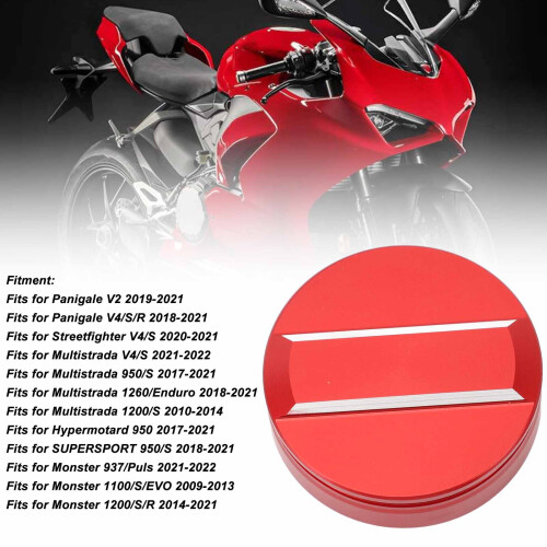 CNC 6063 Aluminium Brake Cap Red 1