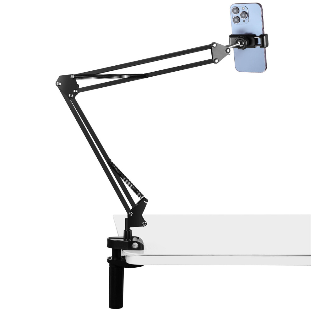 Overhead Phone Mount Stand Aluminum Alloy 6.8" Rotatable Articulating Arm 3151387625151