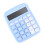 Large Sky Blue Battery Powered Electronic Desktop Calculator with Big Buttons 3