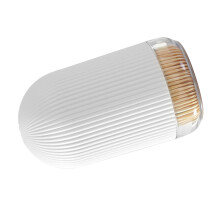 Luxury Portable Toothpick Holder, Round Top, PP+PS Material