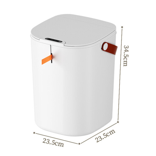 20L Sensor Trash Can White 23.5x23.5x34.5cm 1