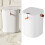 20L Sensor Trash Can White 23.5x23.5x34.5cm 1