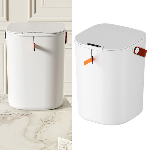 20L Sensor Trash Can White 23.5x23.5x34.5cm