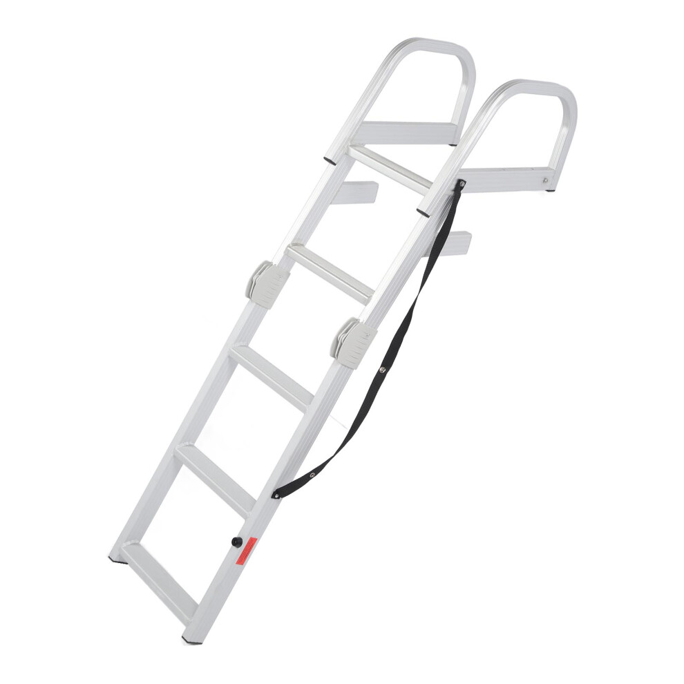 5-Step Anti-Slip Folding Boat Ladder for Yachts & Pools, 200KG