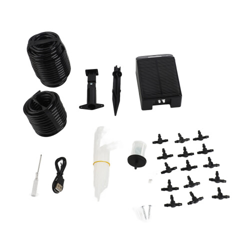 Solar Powered Watering System IP65 Wall Mount | 15m Drip Irrigation Kit 2