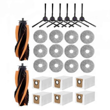 26PCS for JONR P20 PRO/JONR T5 PRO Robot Vacuum Cleaner Parts Replacement Main Side Brush Mop Cloth Dust Bag