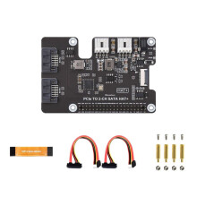 For Raspberry Pi 5 PCIe to Expansion Board PCIe to 2-Channel HAT with EEPROM for DIY Projects and Servers