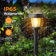 2x Solar Pathway Lights Outdoor Solar Lights Garden Waterproof Tungsten Filament Landscape Lighting Yard Garden Walkway
